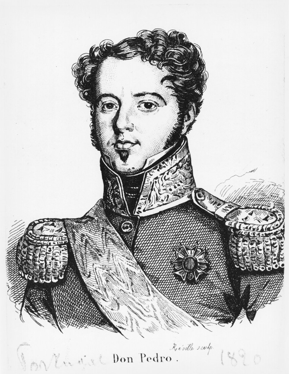 ペドロ1世（1798〜1834年）、ブラジル皇帝。 1820 作： ジャン・バプティスト・レヴィル
