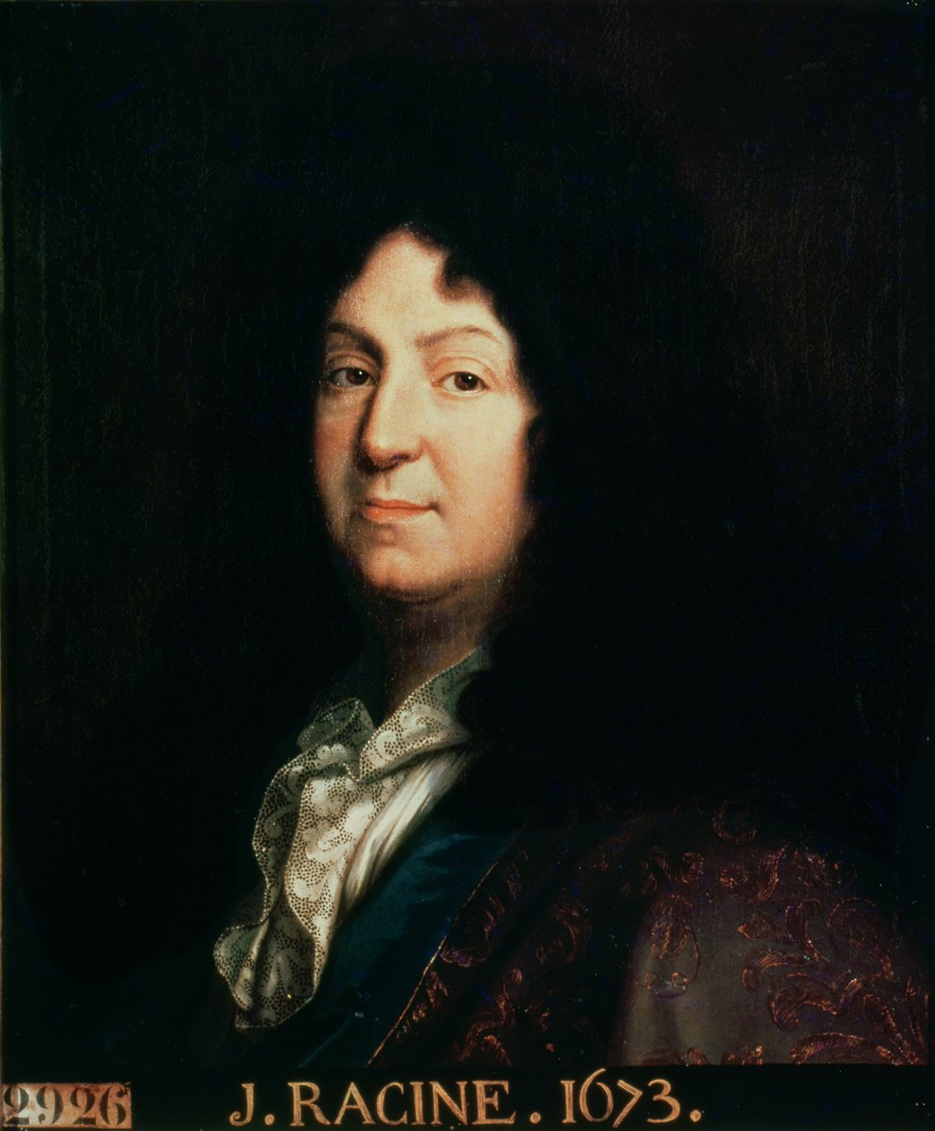 ジャン・ラシーヌ（1639-99）の肖像1673年のオリジナルのコピー、1698年 作： ジャン・バプティスト・サンテール