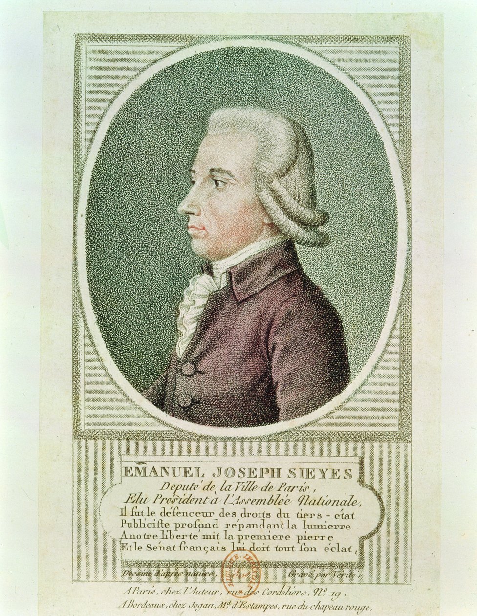 エマニュエルジョセフシエイエス（1748-1836） 作： ジャン・バプティスト・ベリテ
