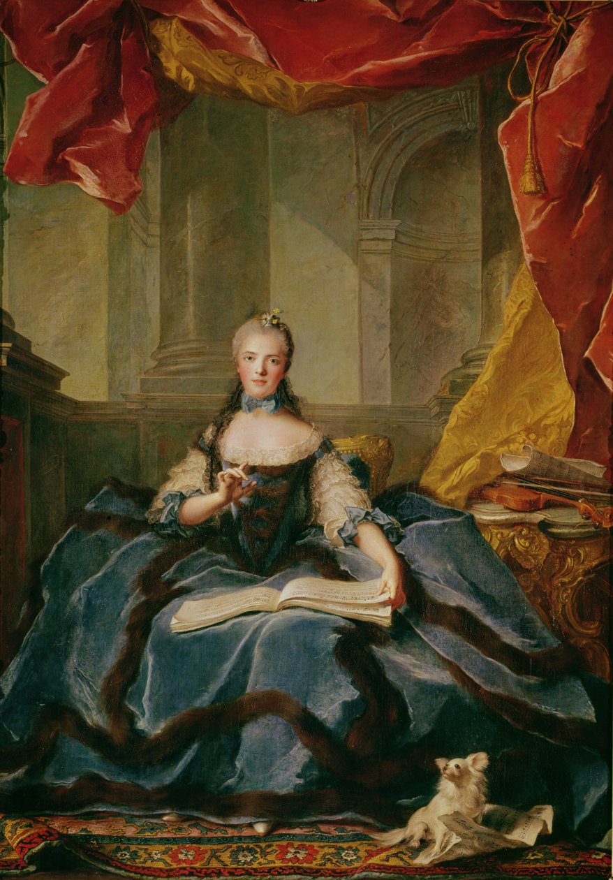 マダムアデレードドフランス（1732-1800）、コートドレス、1758年 作： ジャン・マルク・ナティエ