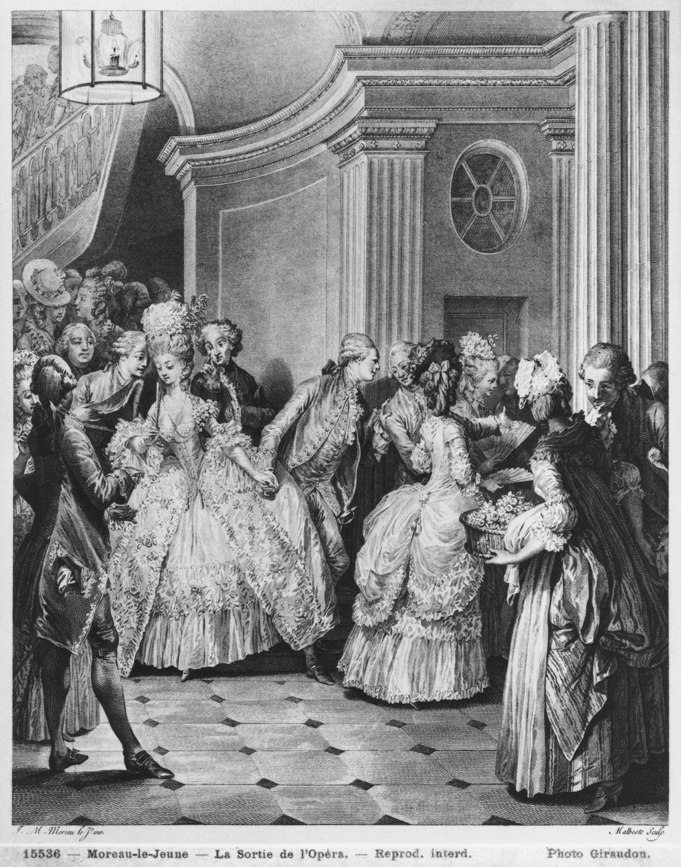 オペラから出て、ジョルジュ・マルベストまたはマルベート（1743-1809）が刻印 作： ジャン＝ミッシェル・ザ・ヤング・モロー