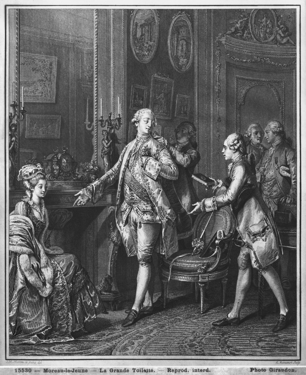 アントワーヌルイロマネ（1743年-1809年）によって刻まれた大トイレットc.1777 作： ジャン＝ミッシェル・ザ・ヤング・モロー