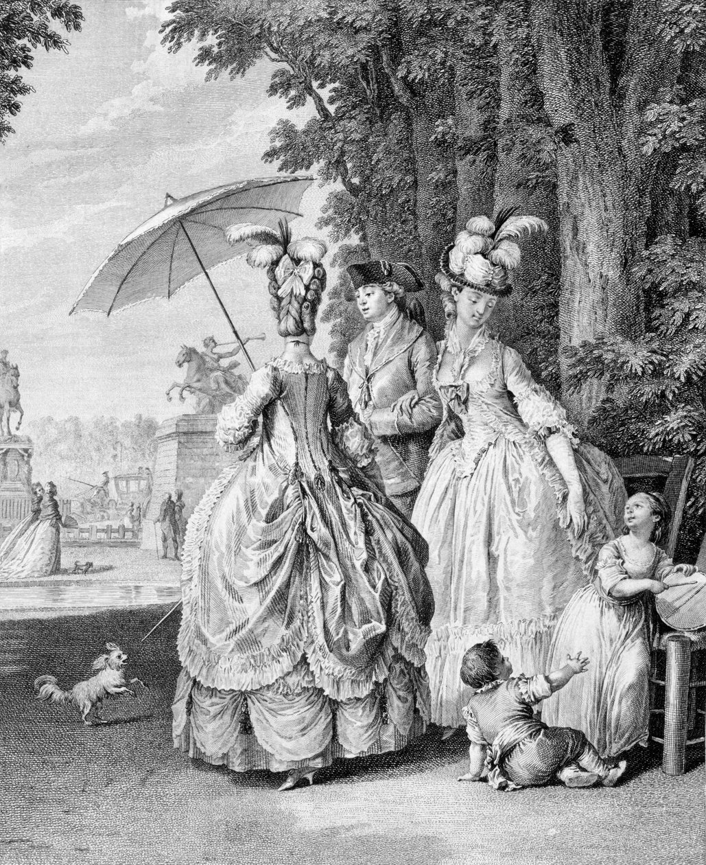 カール・グッテンベルク（1743-1790）によって刻まれたマーリーのランデブー 作： ジャン＝ミッシェル・ザ・ヤング・モロー