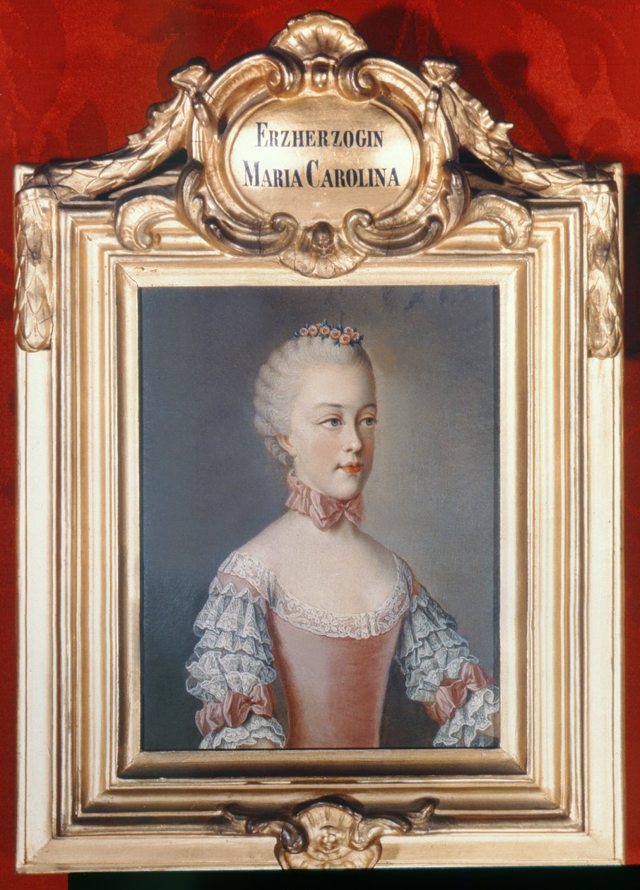 オーストリア大公マリアキャロライン（1752-1814）フランシス1世皇帝（1708-65）とオーストリア皇帝マリアテレジア（1717-80）1762の娘 作： ジャン・エティエンヌ・リオタード