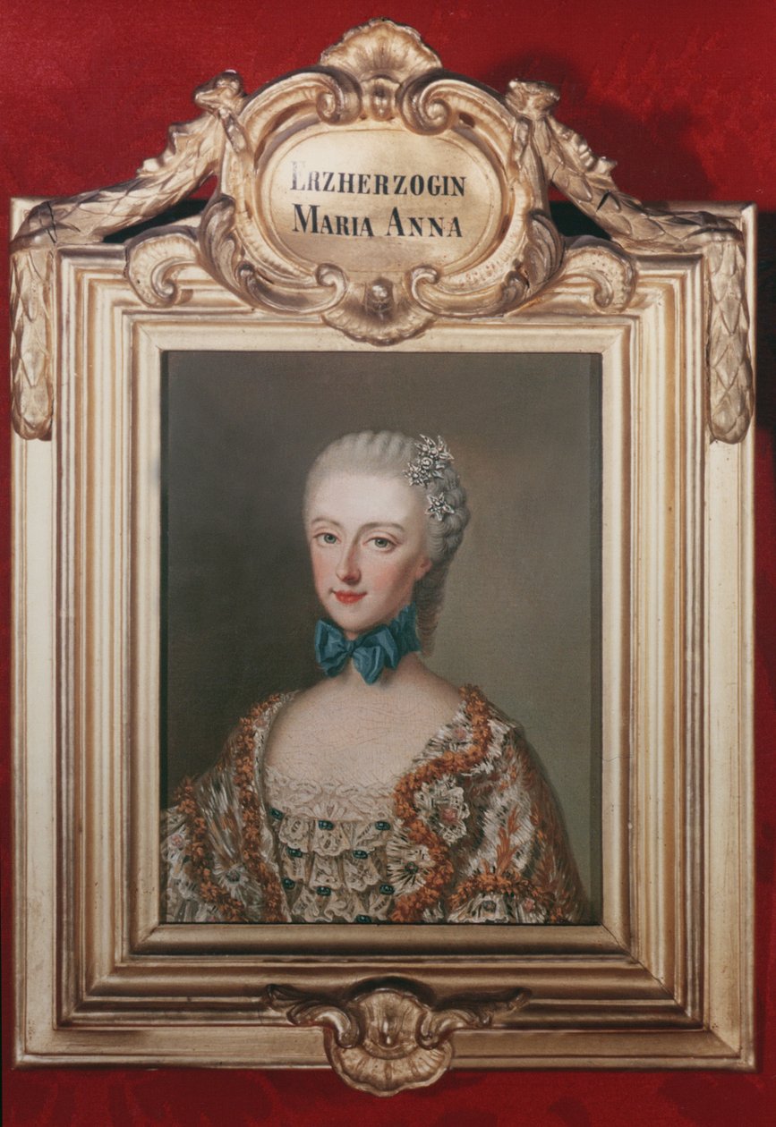 フランシスコ1世（1708-65）とオーストリアの皇后マリアテレジア（1717-80）1762の娘、マリアアンナ &39;マリアンヌ（1738-89）大公妃 作： ジャン・エティエンヌ・リオタード