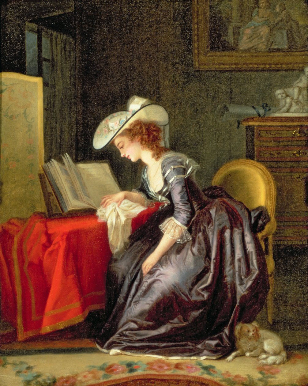 本を読む女 作： ジャン・フレデリック・シャル