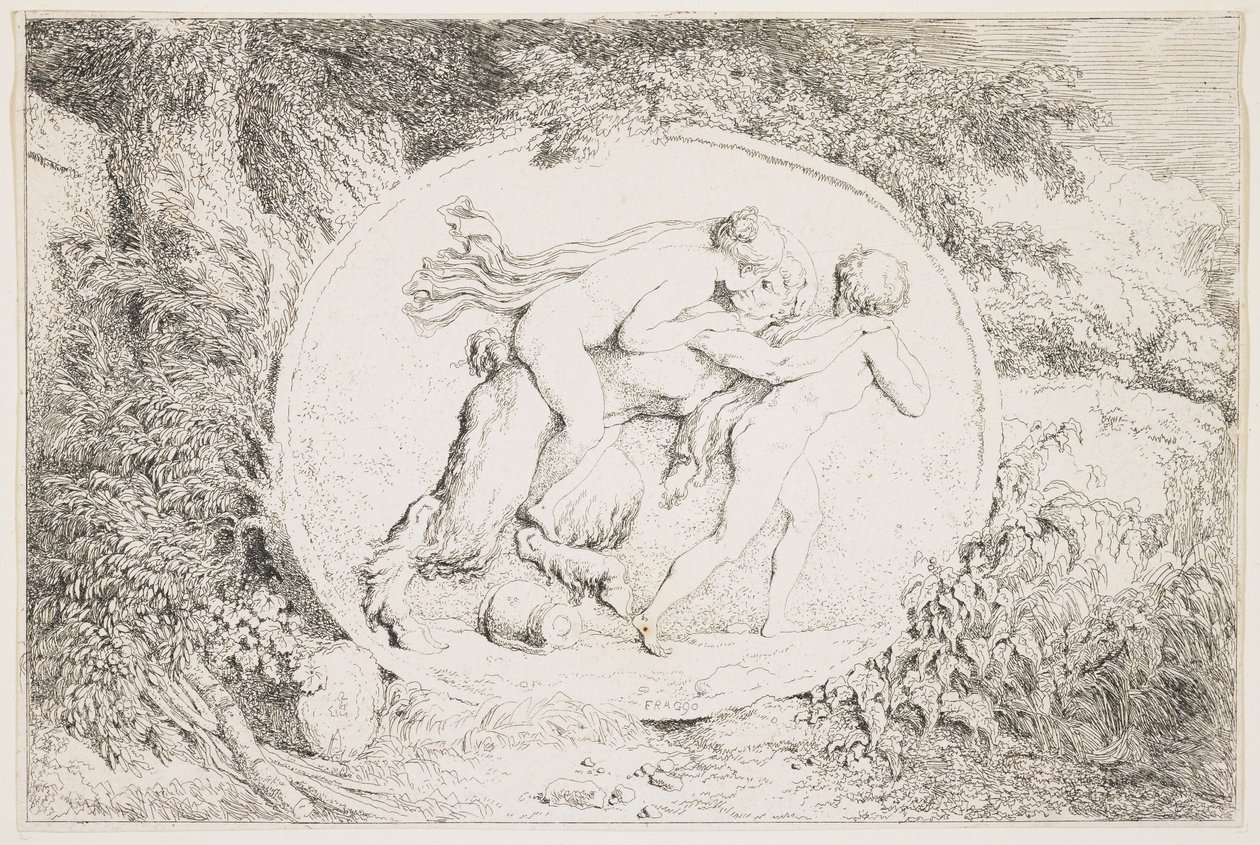 Nymph Astride a Satyr、1763 作： ジャン・ホノレ・フラゴナール