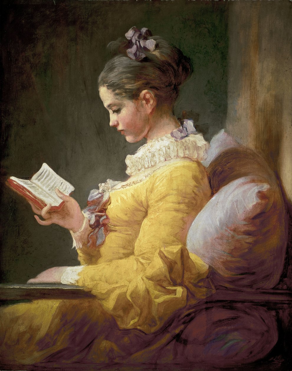 読書する少女、1770年頃 作： ジャン・ホノレ・フラゴナール