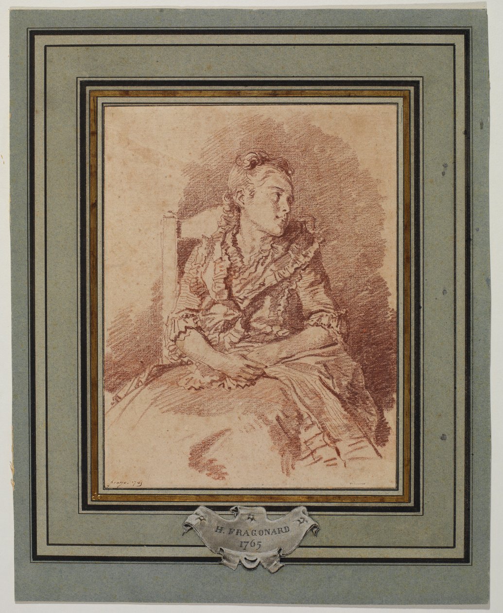 着席した少女、1785年 作： ジャン・ホノレ・フラゴナール