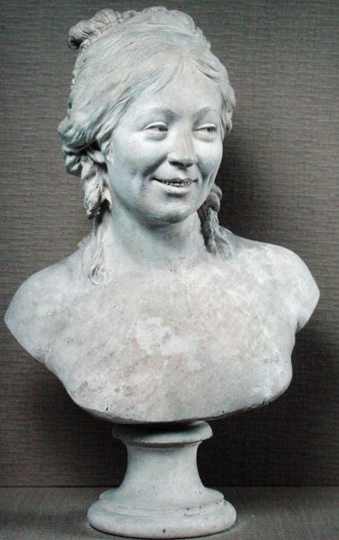 マダムフードンの胸像、1786年（石膏） 作： ジャン・アントワーヌ・ウードン