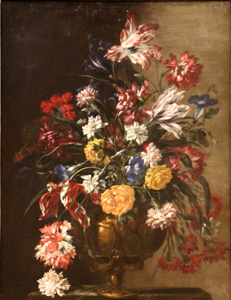 花瓶の花。 作： ジャン＝バティスト・モノノワイエ