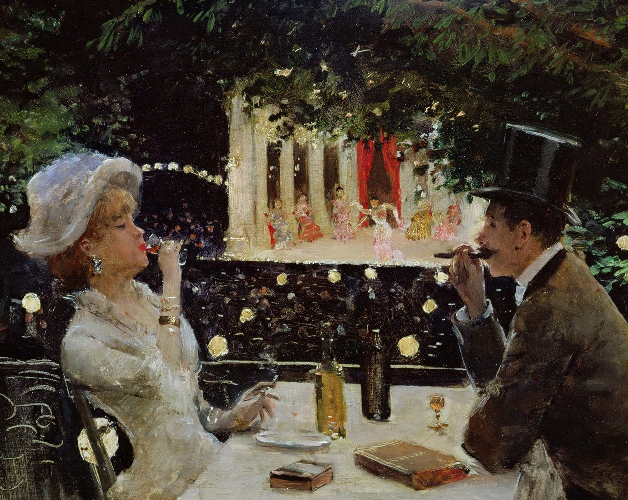 アンバサダーでのディナー、1880年頃 作： ジャン・ベロー
