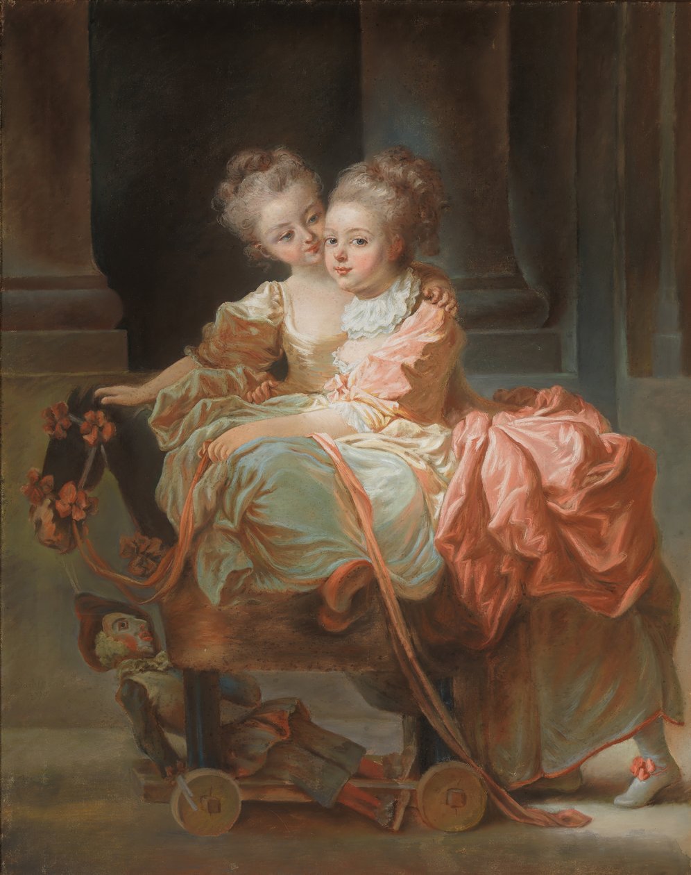 2人の姉妹、1770年。 作： ジャンクロードリチャードサンノン