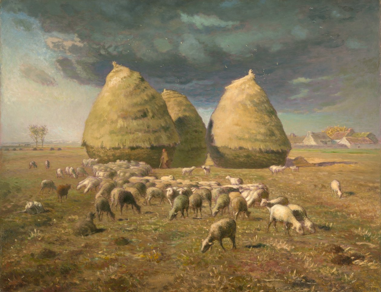 干し草：秋、カリフォルニア州。 1874。 作： ジャン・フランソワ・ミレー