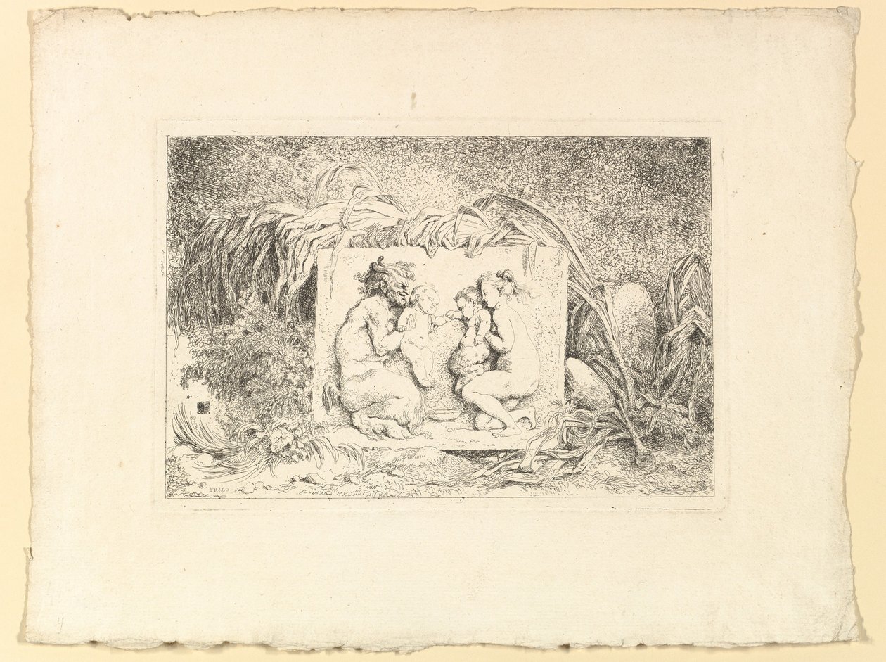 サテュロス一家、1763年。 作： ジャン・ホノレ・フラゴナール