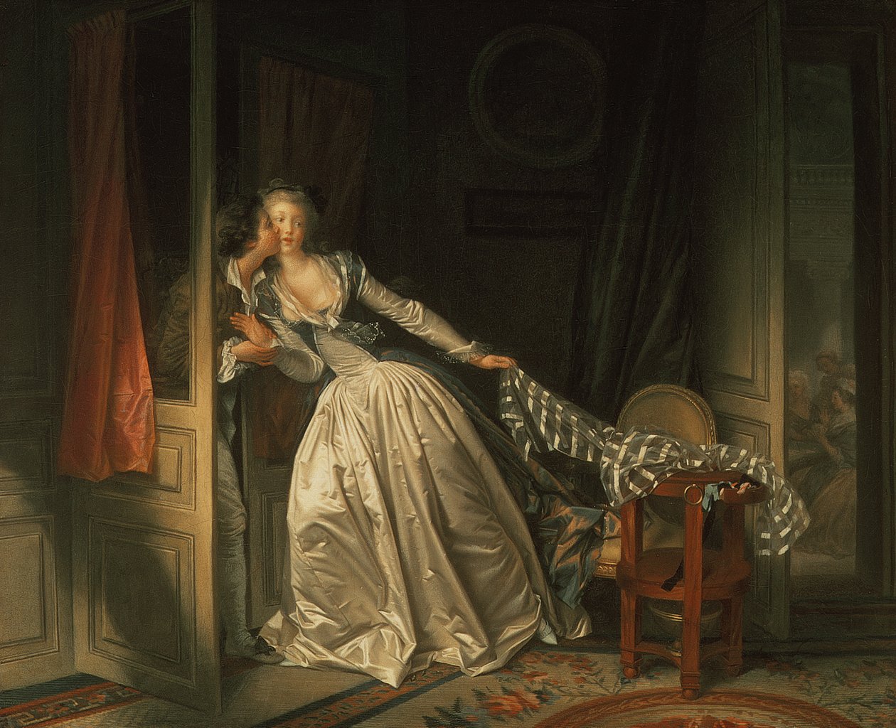 盗まれたキス、1788年頃 作： ジャン・ホノレ・フラゴナール