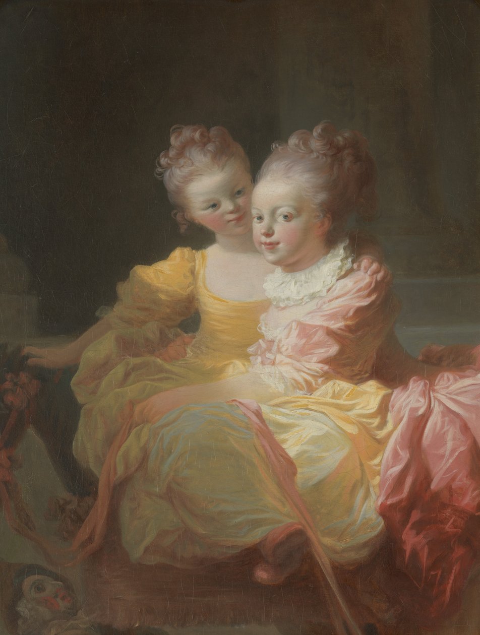 二人の姉妹、ca。 1769-70。 作： ジャン・ホノレ・フラゴナール