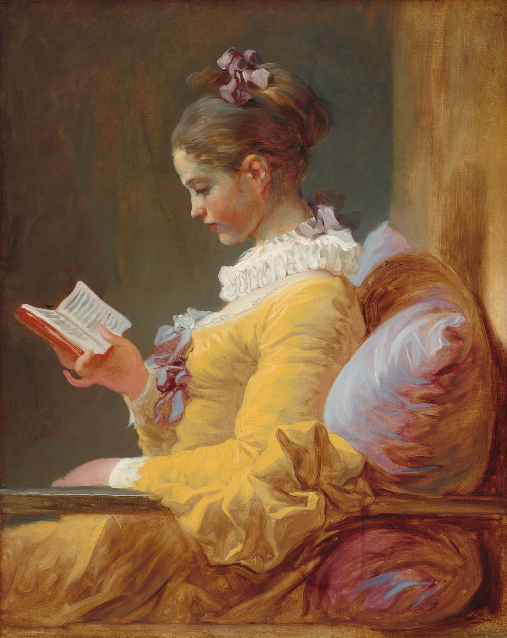 読書する少女、1769年頃 作： ジャン・ホノレ・フラゴナール