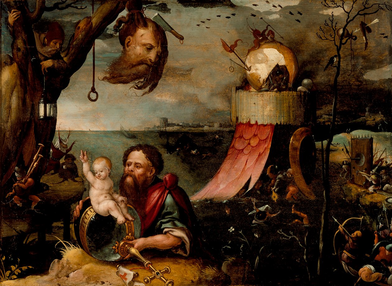 セントクリストファーとキリストの子供、1550年頃 作： ジャン・マンディン