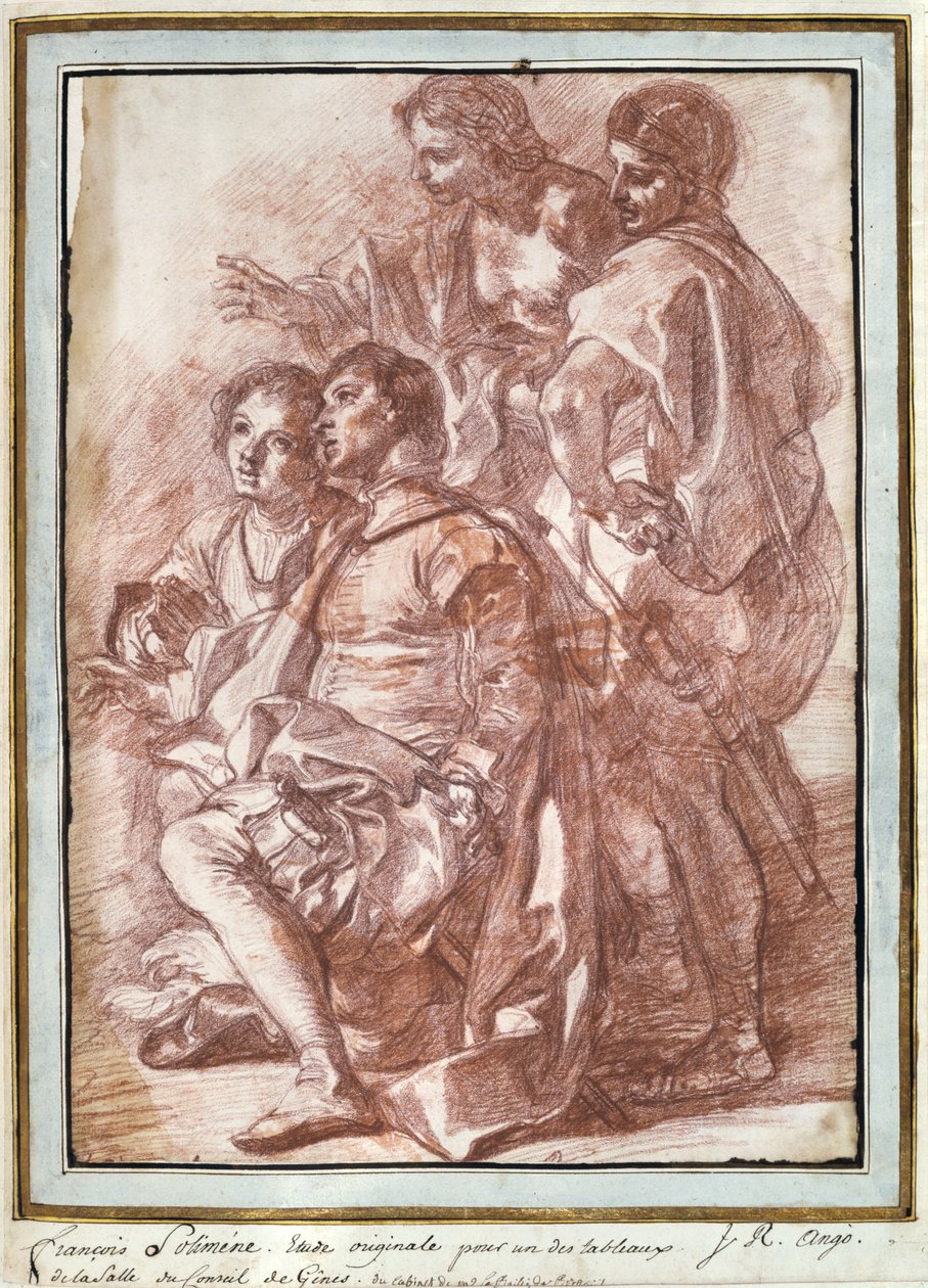 アメリカに上陸したクリストファー・コロンバス、c1760-1770 作： ジャン・ロバート・アンゴ