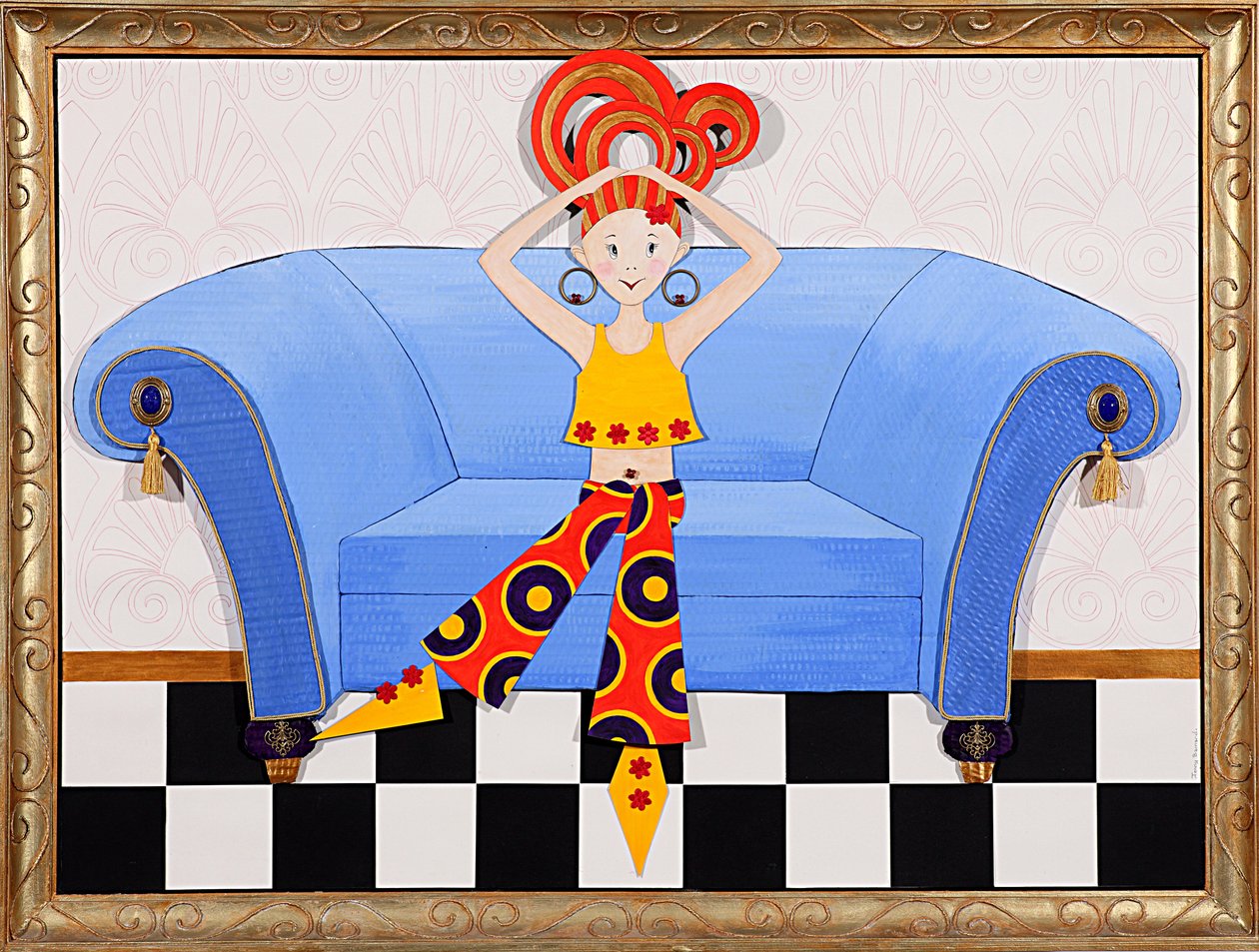 Divan Diva、2008（ボード上のアクリル） 作： ジェニー・バーナード