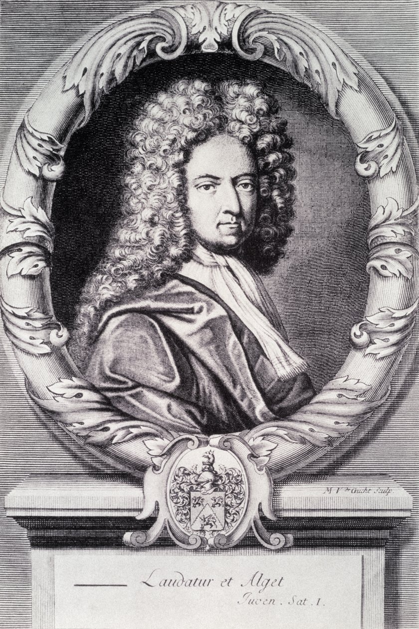 ダニエル・デフォー、マイケル・ファン・デル・グフト（1660-1725）によって彫刻 作： ジェレミア・タバーナー