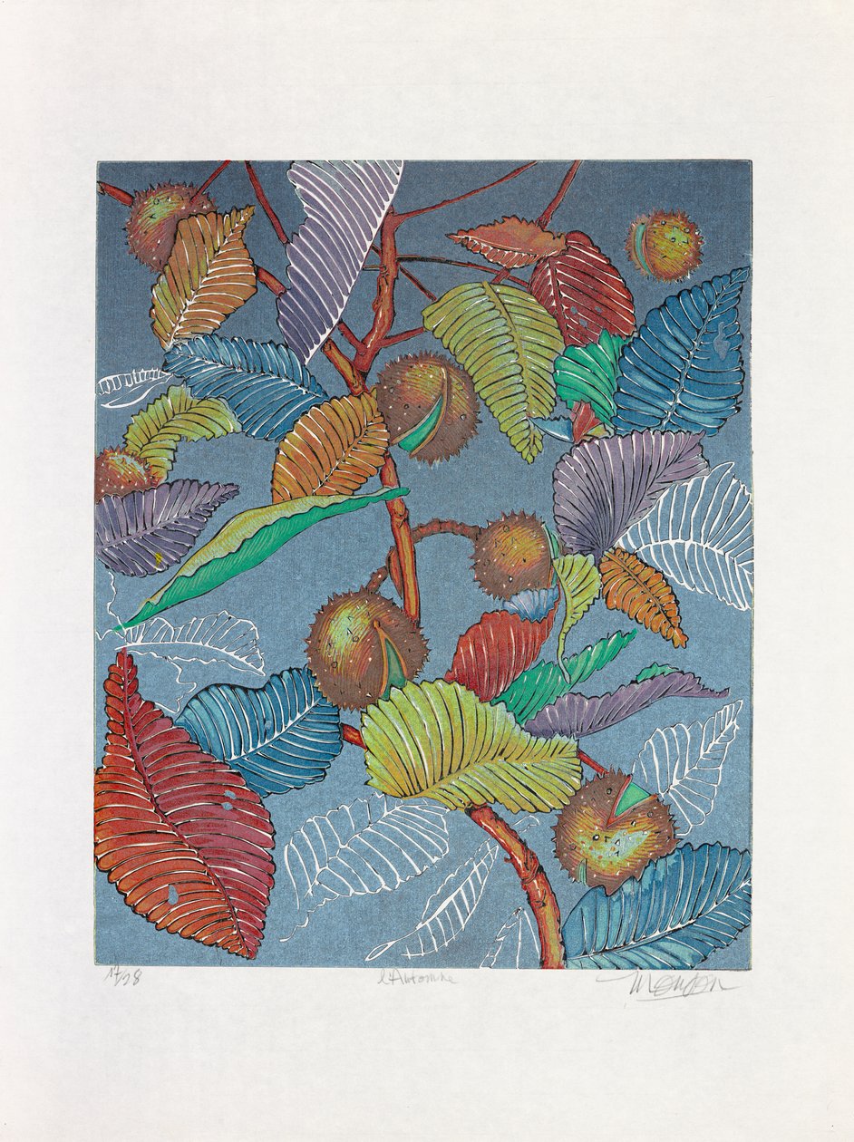 2019年秋（木版画） 作： ジム・モンソン
