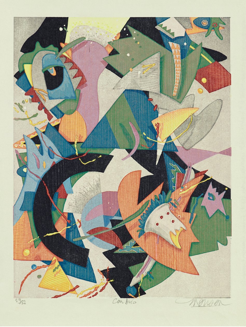 コン・ブリオ、2011年（木版画） 作： ジム・モンソン