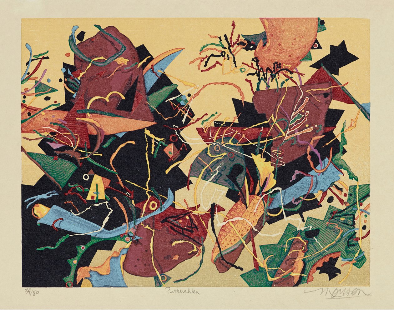 ペトルーシュカ、2000年（木版画） 作： ジム・モンソン