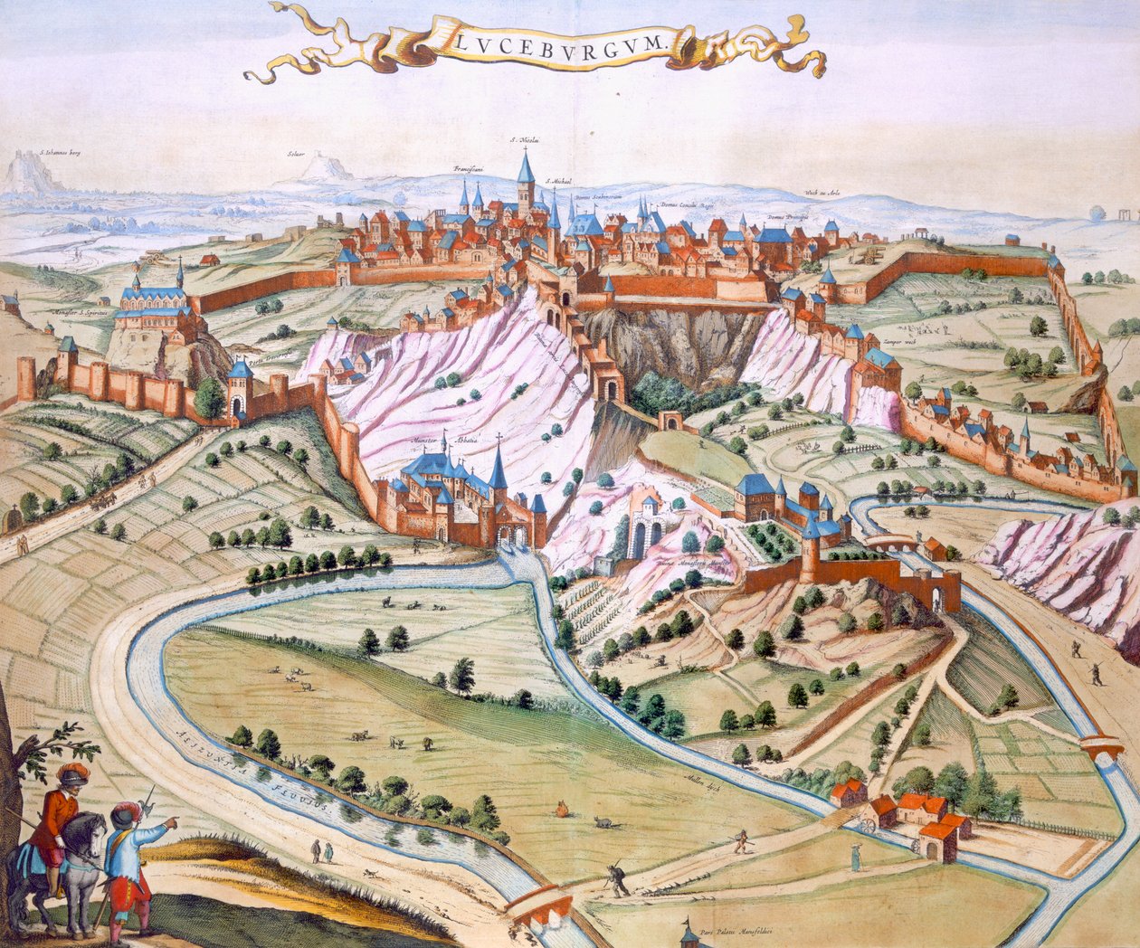 公国の首都ルクセンブルク 作： Joan Blaeu