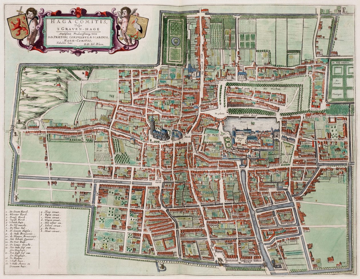 ハーグの地図 作： Joan Blaeu