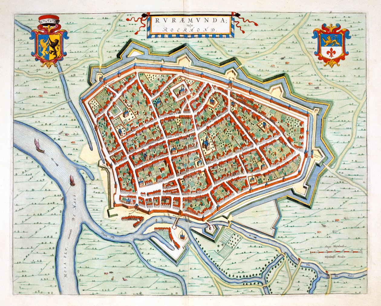 ルールモント、1649年（手彩色の彫刻） 作： Joan Blaeu