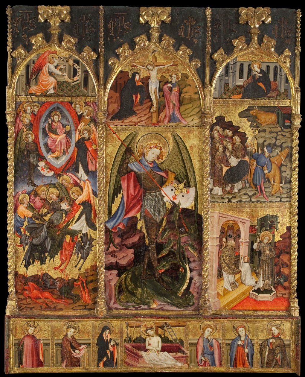 聖ミカエル大天使の祭壇画 作： ジョーンまたはファン・メイツ