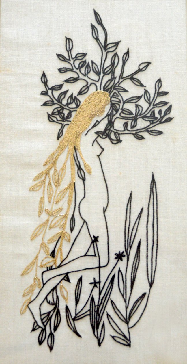 ダフネ、（刺繍） 作： Joan Thewsey