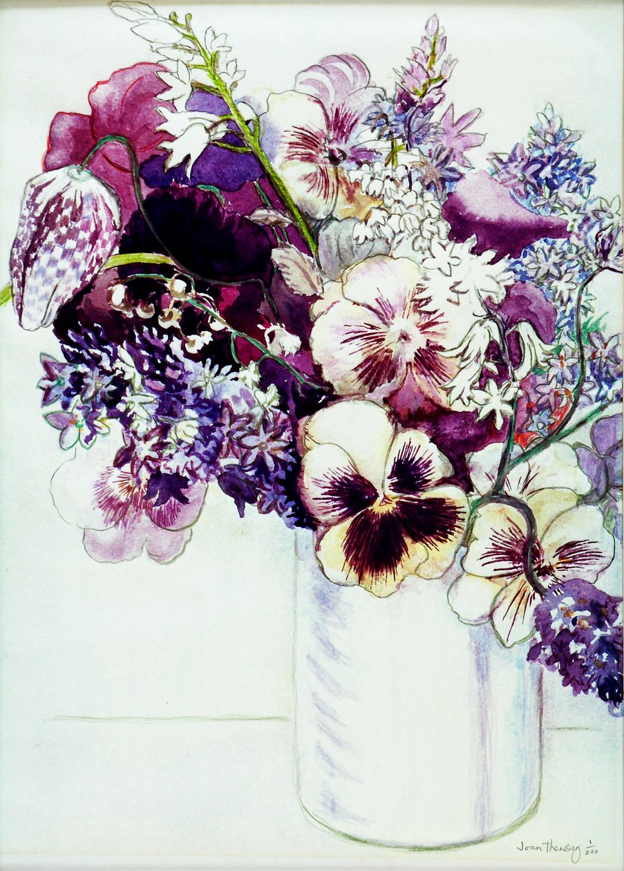 フリチラリア2005年春の花（水彩） 作： Joan Thewsey