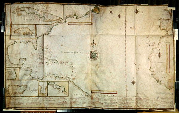 Ms 1288 fol.22 カリブ海の地図 作： ジョアン・テイシェイラ