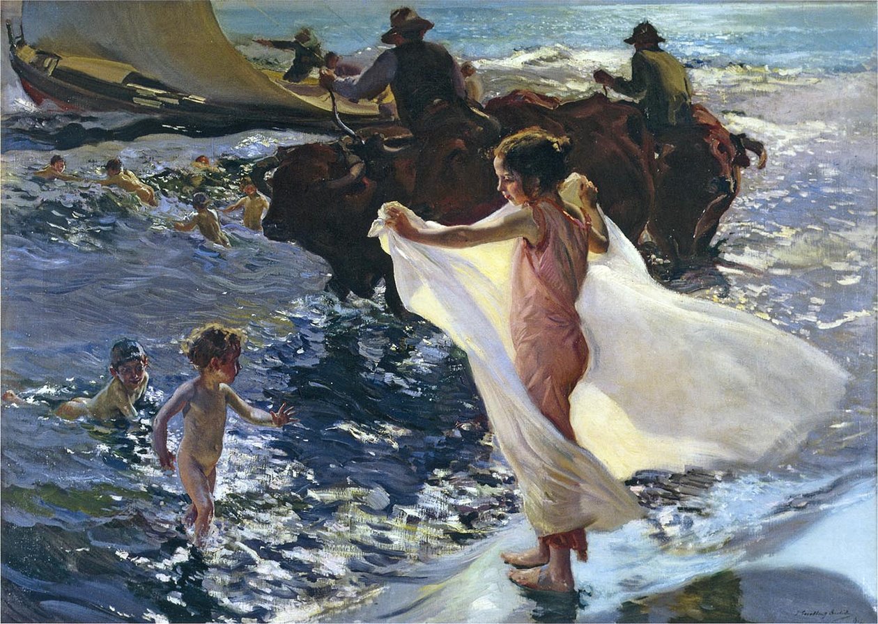入浴時間 作： JoaquínSorolla
