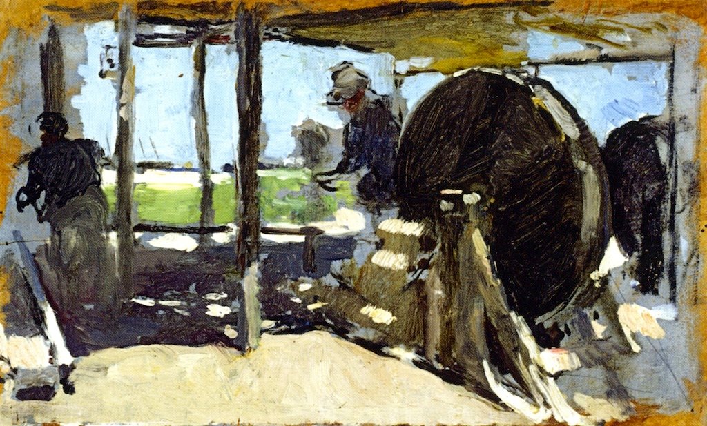 ロープメーカー、バレンシアスケッチ英語：ロープメーカー、バレンシアデッサンDeutsch：Reeper Seiler in Valencia Skizzen 作： JoaquínSorolla