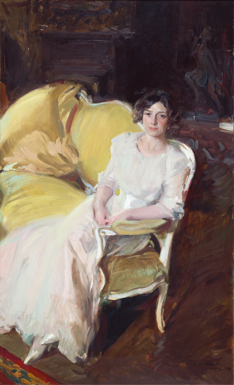ソファーに座るクロチルド、1910年。 作： JoaquínSorolla