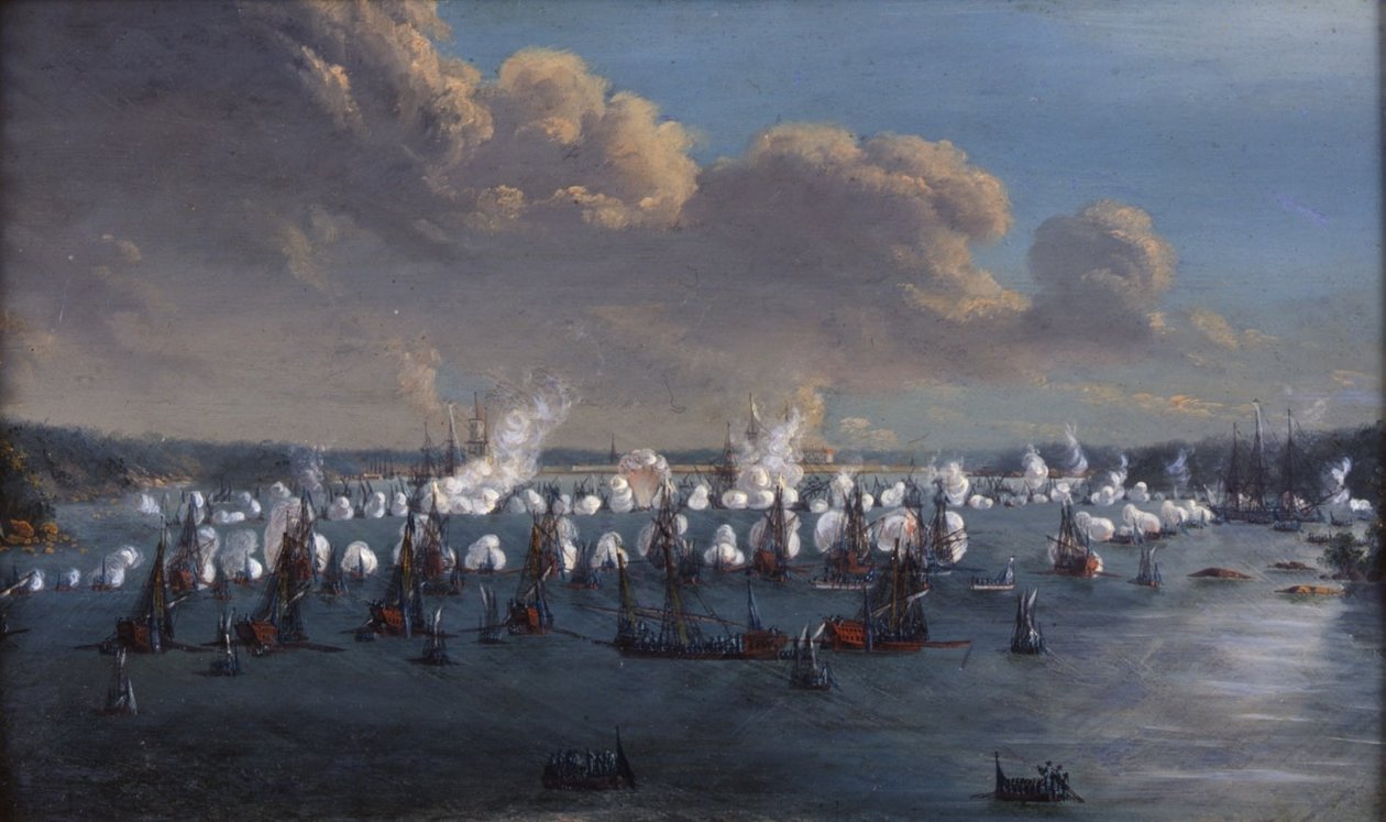 1790年5月15日のフレドリクスハムでの戦い 作： ヨハン・ティートリッヒ・シュルツ