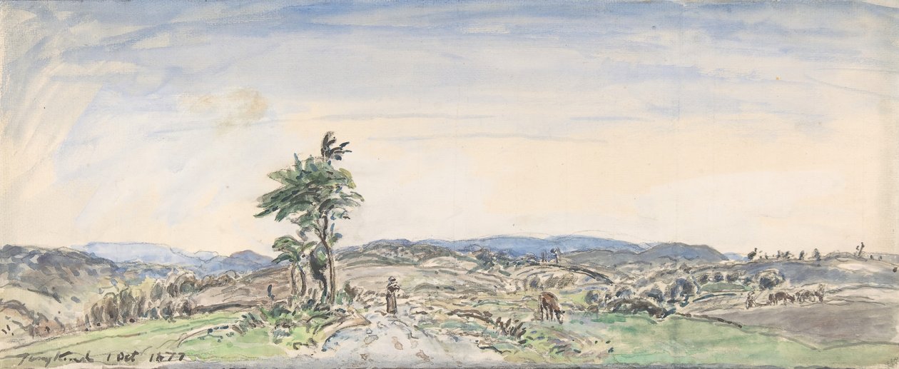 1877年の風景。 作： ヨハン・バーソルド・ジョンキンド