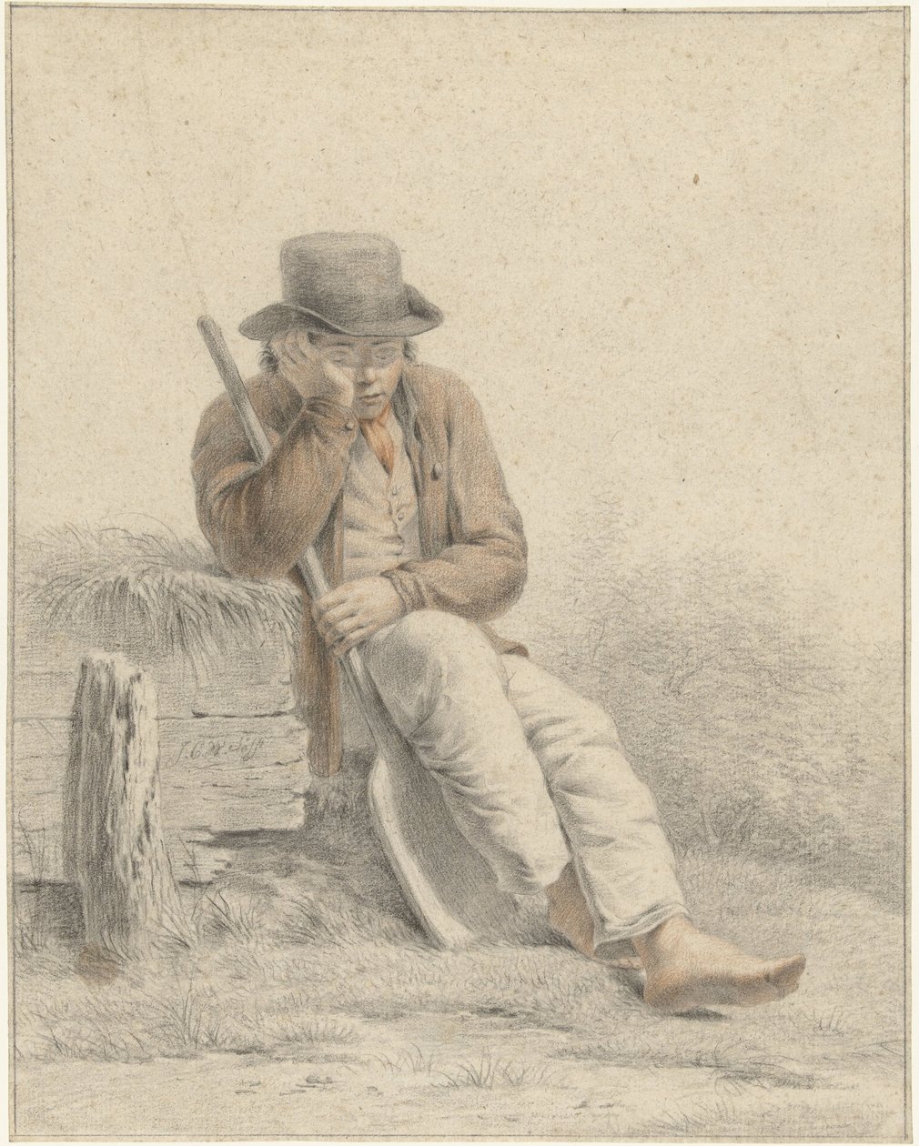休む職人 作： Johan Christiaan Willem Safft