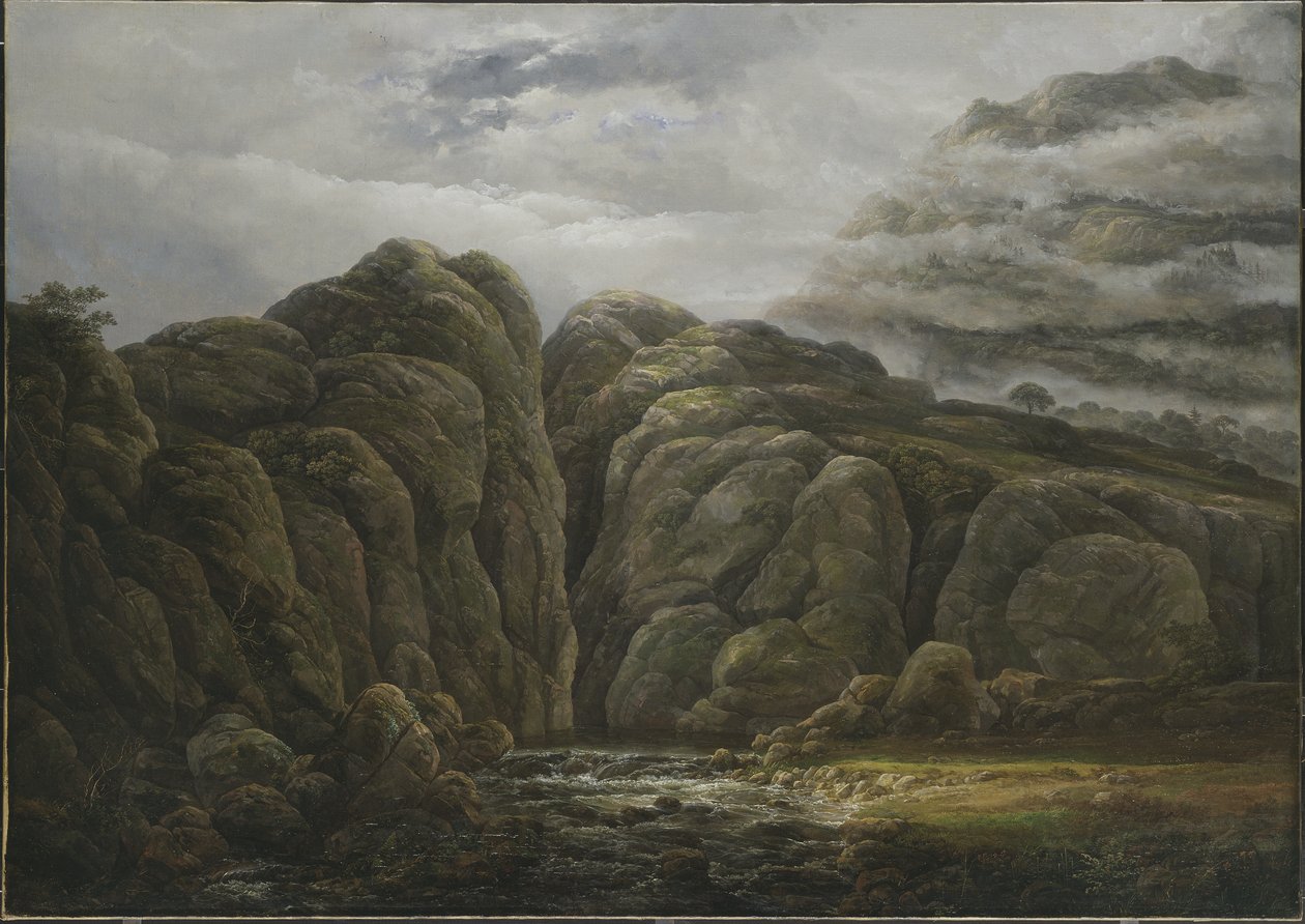 ノルウェーの山の風景、1819 作： ヨハン・クリスチャン・ダール