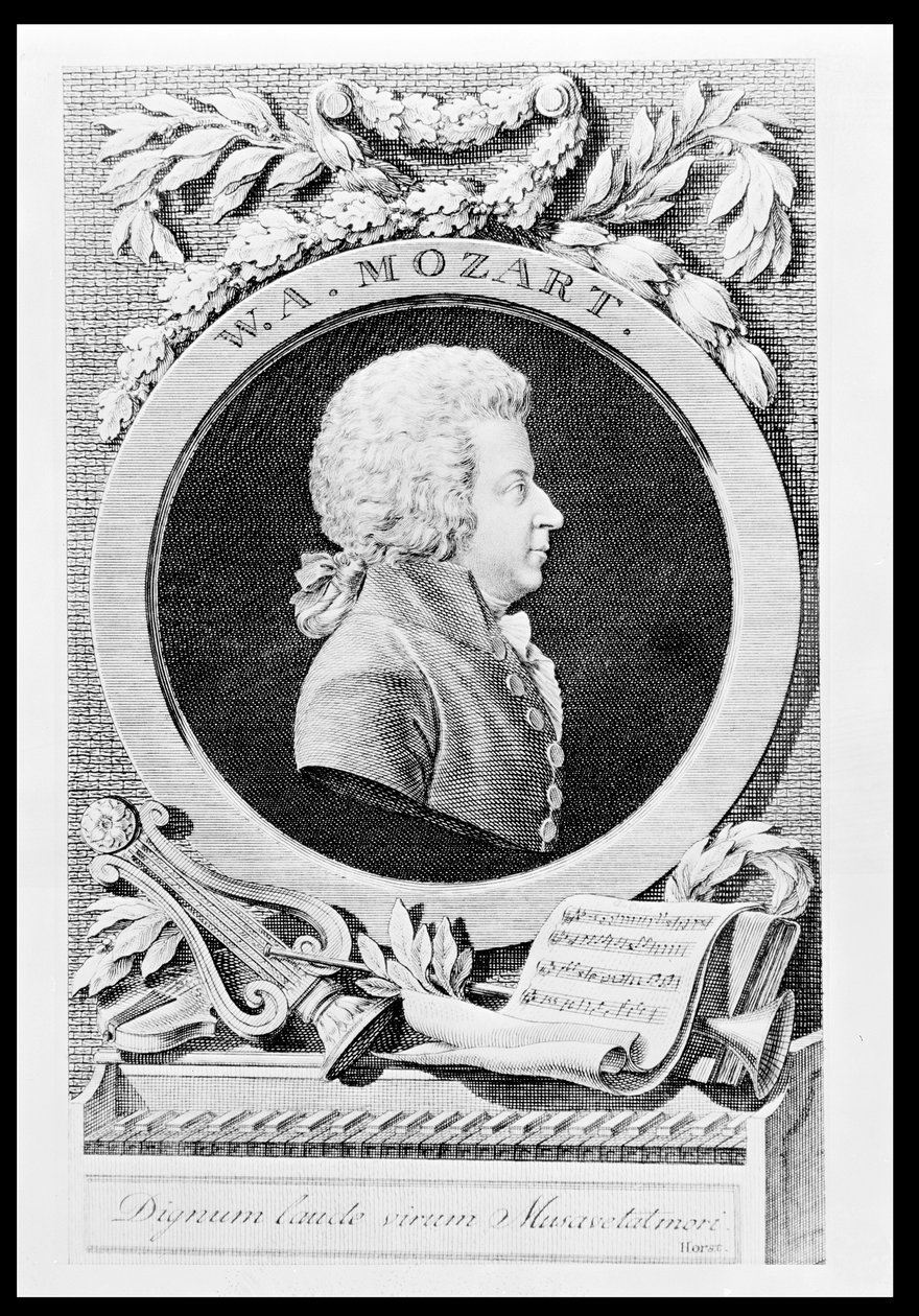 ヴォルフガングアマデウスモーツァルトの記念碑（1756-91年）オーストリアの作曲家、1789年 作： ヨハン・ゲオルグ・マンスフェルト