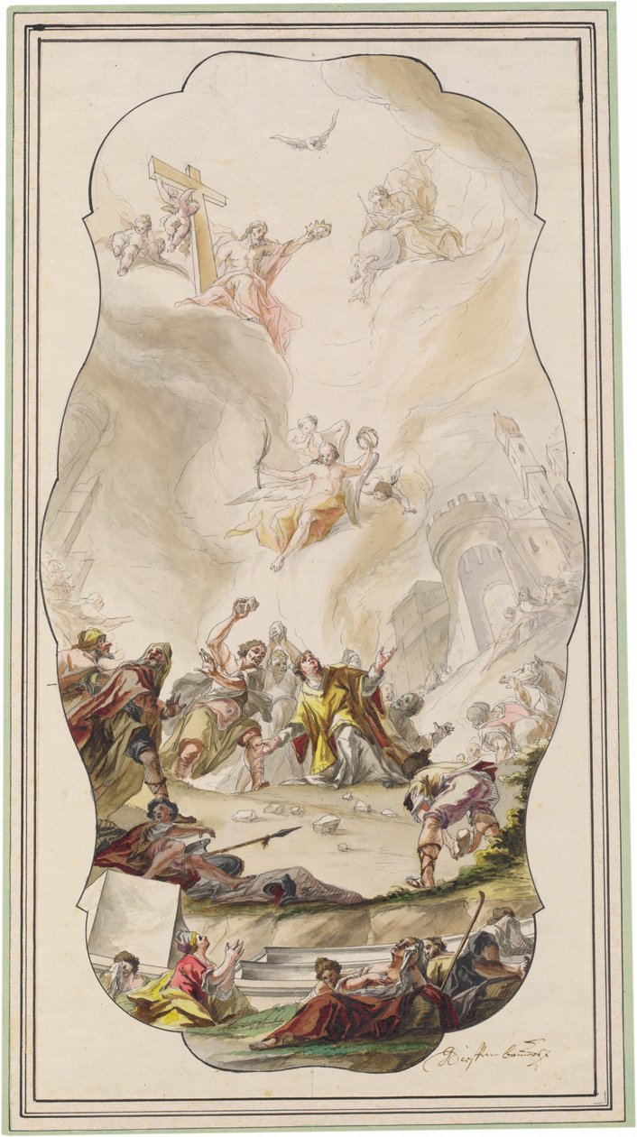 聖ステパノの投石 作： Johann Georg Dieffenbrunner