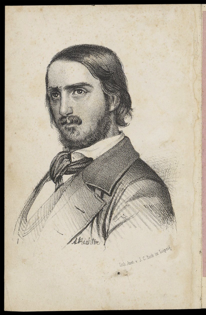Georg Herwegh 1817-1875、1840年代 作： ヨハンハインリッヒリヒター