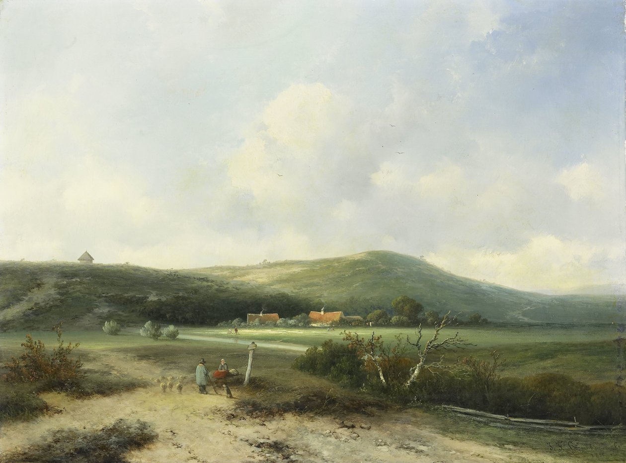 砂丘で見る 作： Johannes Franciscus Hoppenbrouwers