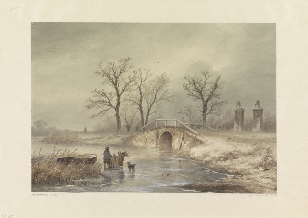 冬の風景 作： Johannes Franciscus Hoppenbrouwers