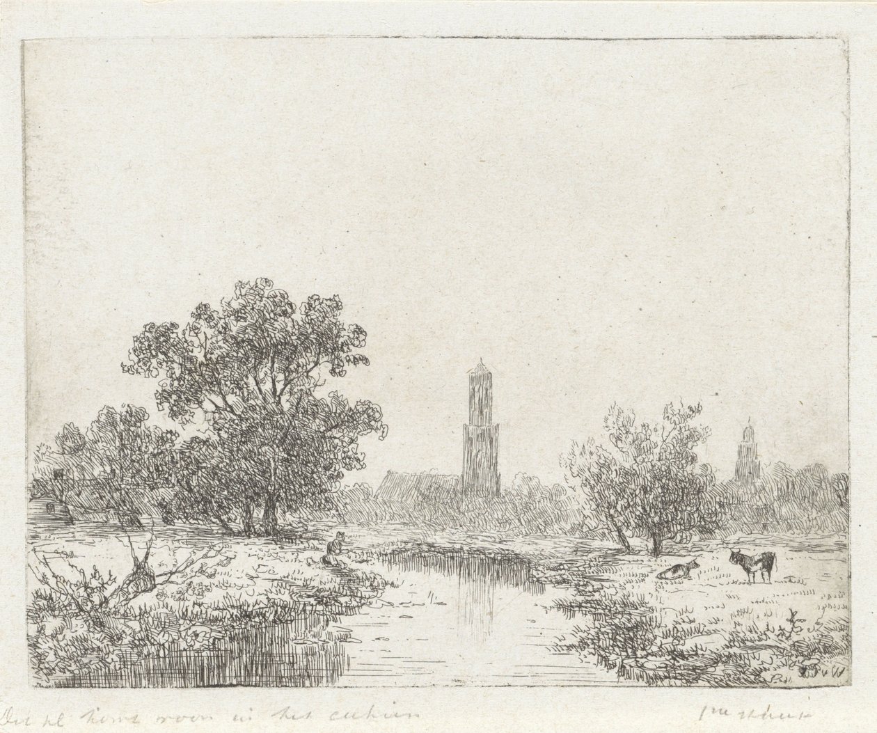 ユトレヒトの眺め(?) 作： Johannes Pieter van Wisselingh