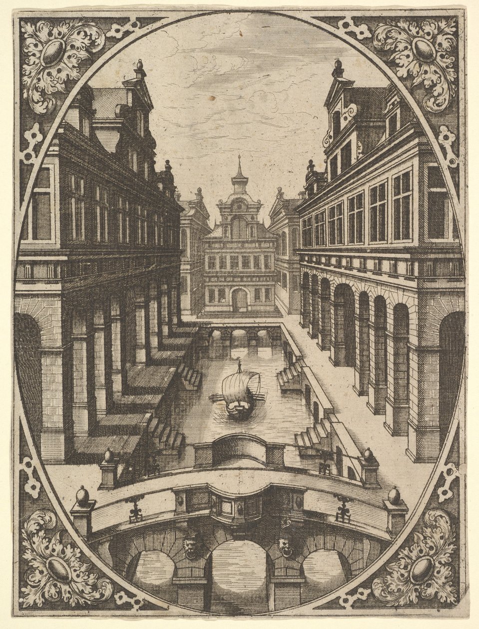 Scenographiae... のプレート、約。 1560年。 作： Johannes van Doetecum I